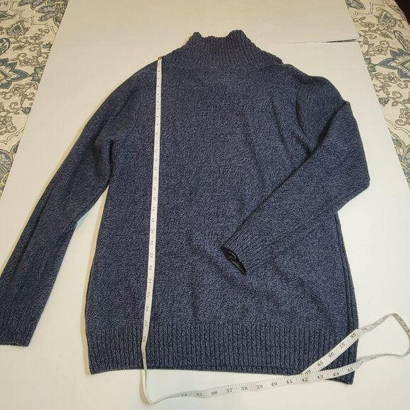 Urban Pipeline Sweater, Men Large, Gray Ribbed, Thick, Button Cowl Neck, EUC - Picture 9 of 11